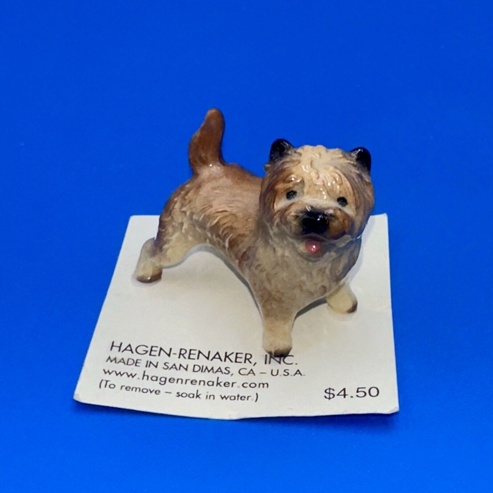VTG Retired Hagen Renaker 03290 Miniatures Cairn Terrier “Charlie” Original Card
