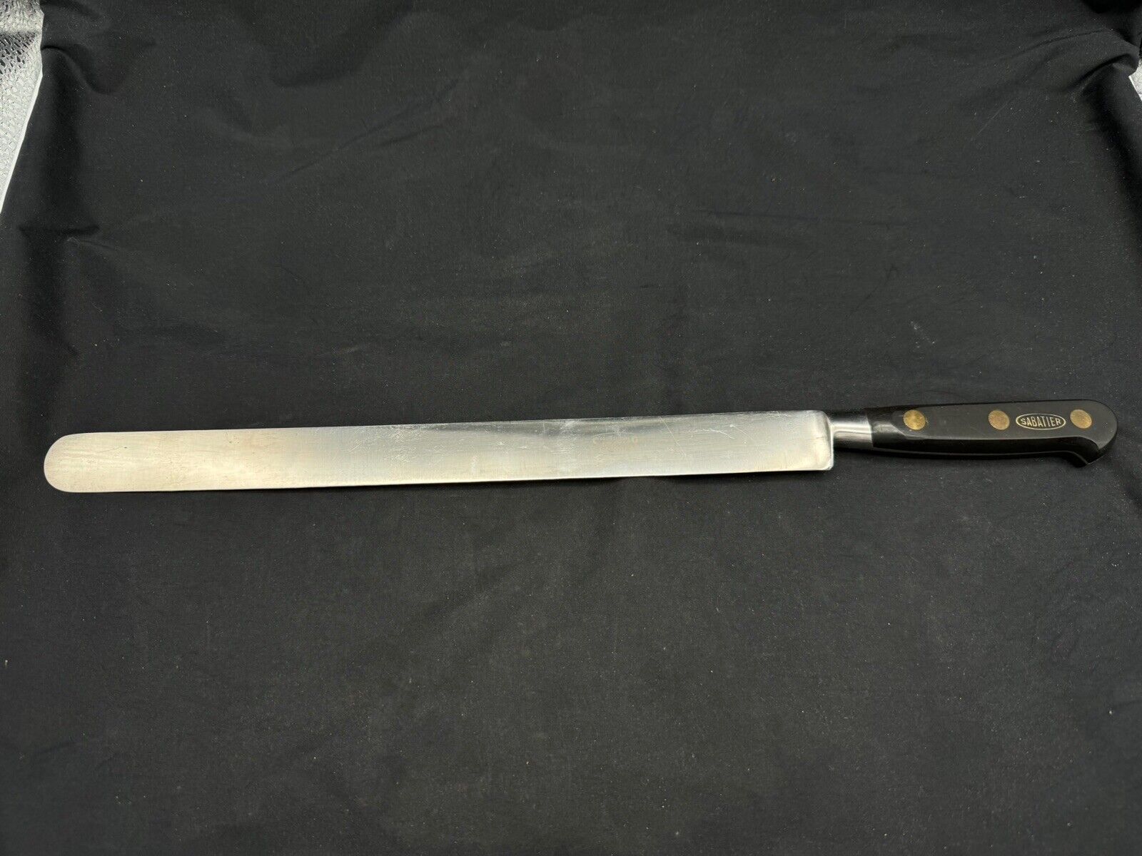 Vintage Sabatier Professional 12 inch Blade Round Nose Slicer Knife
