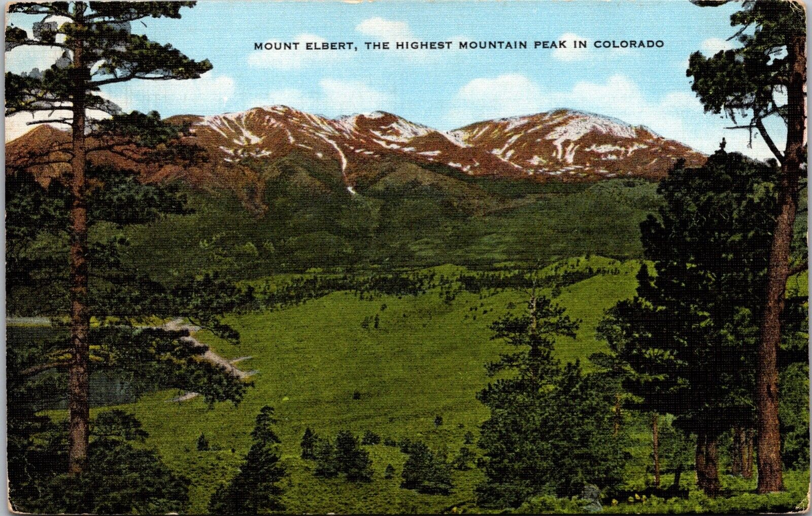 Co-Colorado Mount Elbert Highest Peak In Colorado Vintage Postcard