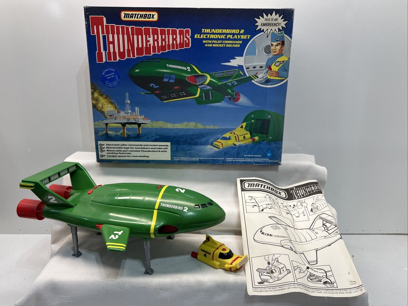 Vintage Thunderbirds T2 Matchbox Toys 1994  Electronic Playset Boxed Working LN