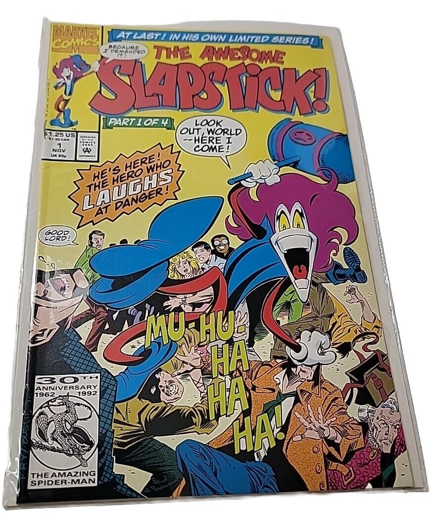 VTG Marvel Comics The Awesome Slapstick #1 November 1992 1st app Slapstick Key 