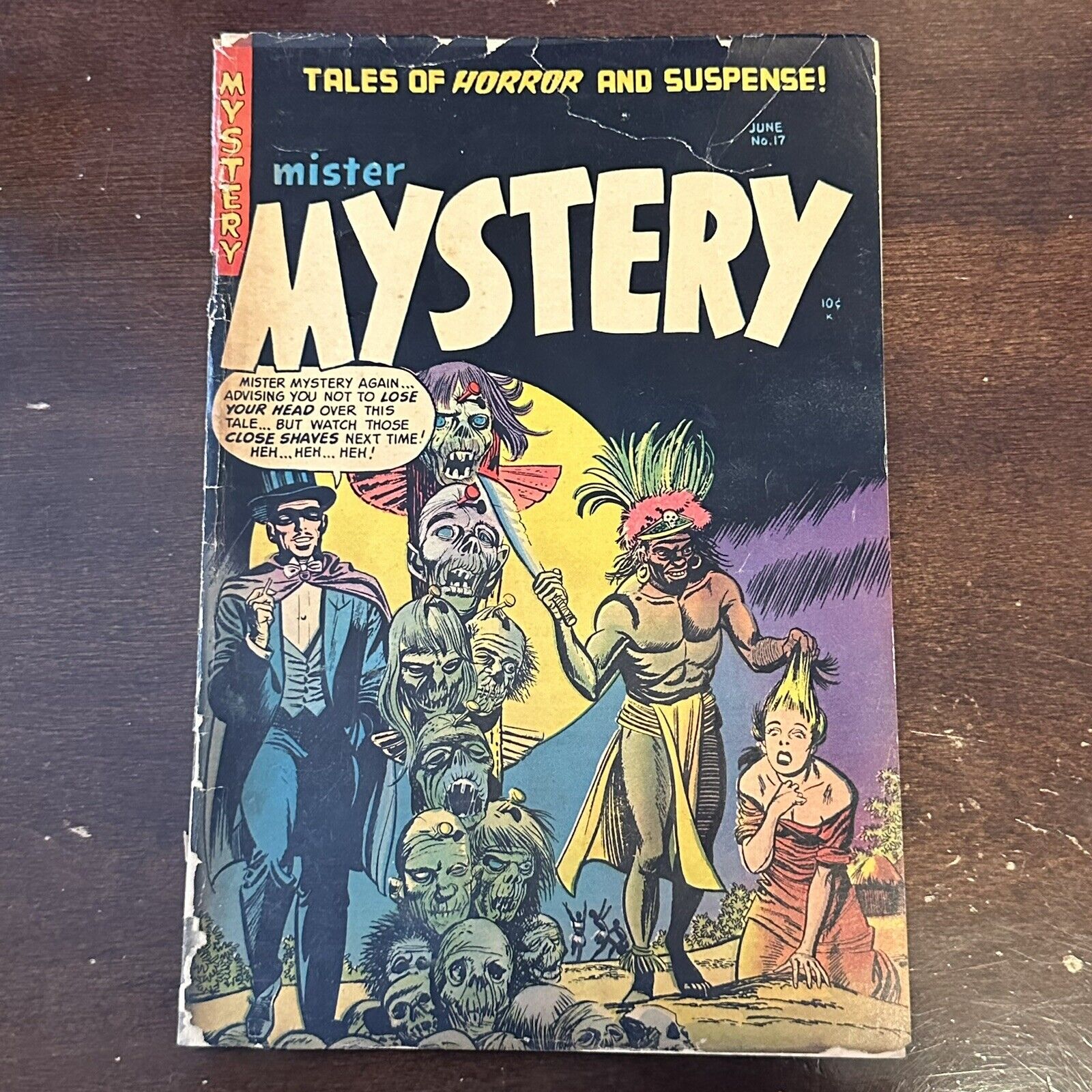 Mister Mystery #17 (1954) - PCH Golden Age Horror Beheading Cover