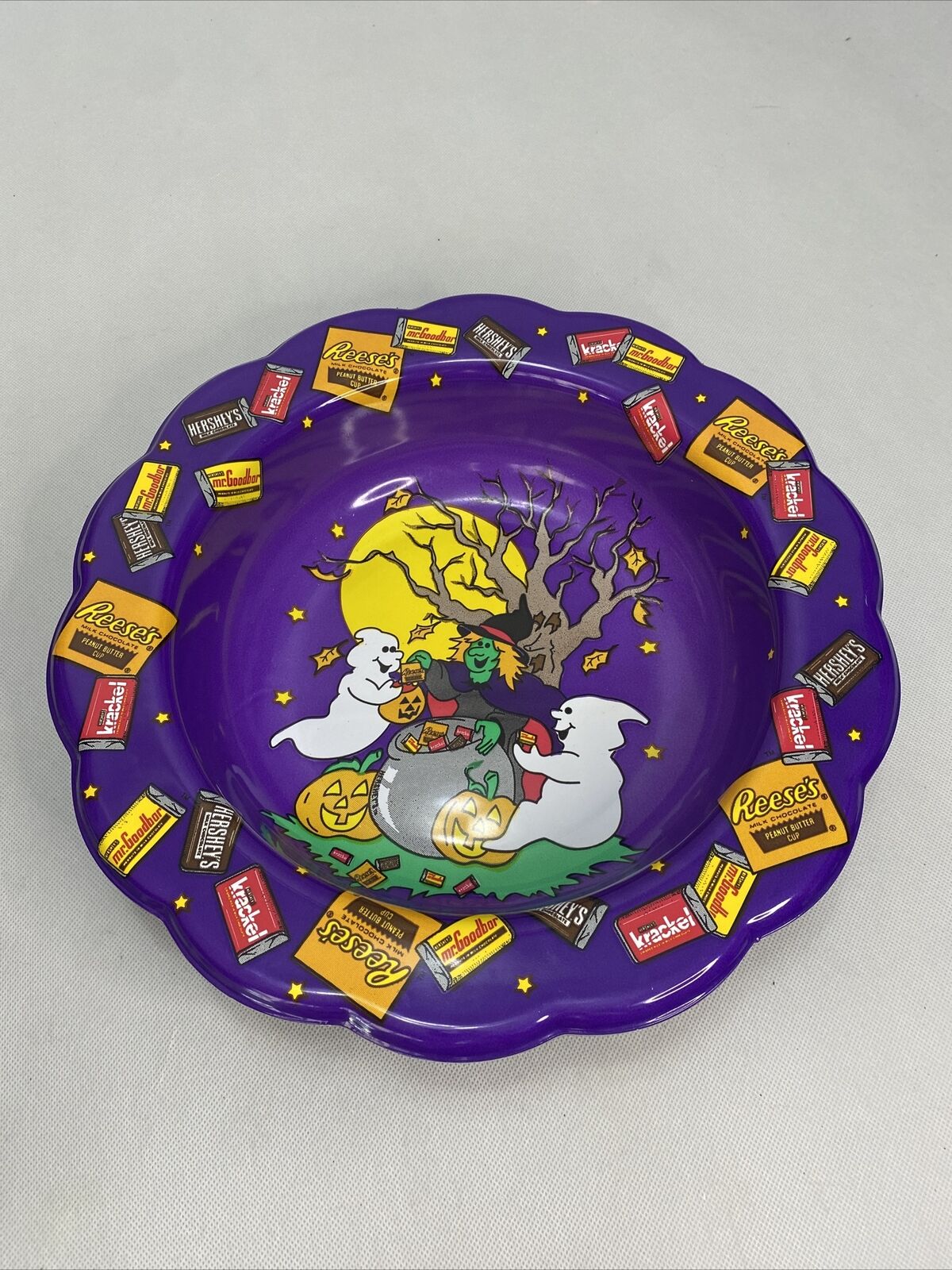 Vintage Berman Plastic Halloween Candy Treat Dish Bowl Reese’s Cup Hershey’s