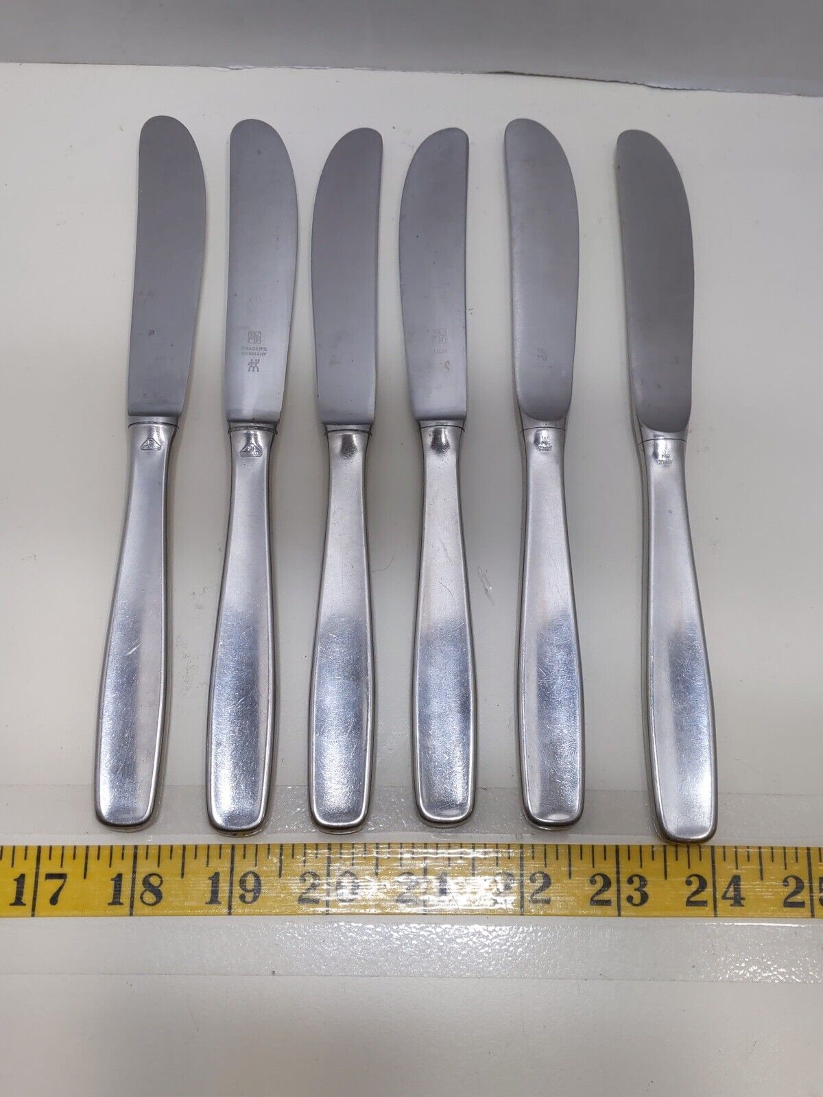 WMF Dinner Knives Frasers Germany Line Stainless Steel Inox Mix Lot Of 6