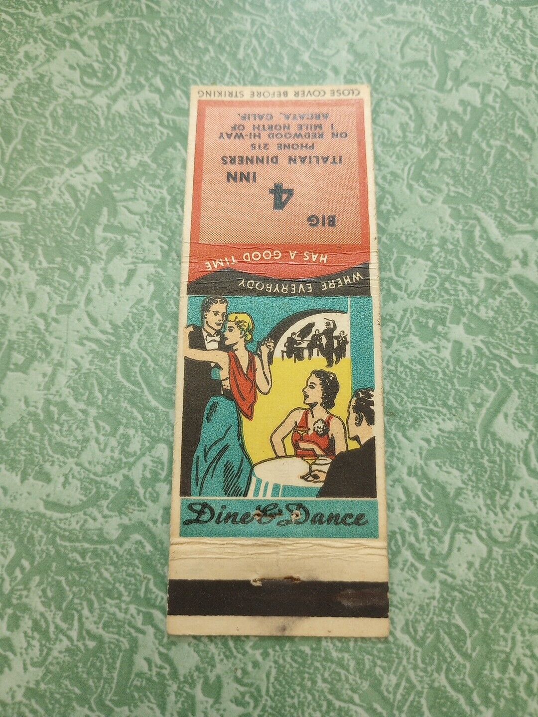 Vintage Matchbook Ephemera Collectible A33 Arcata California Big Four In
