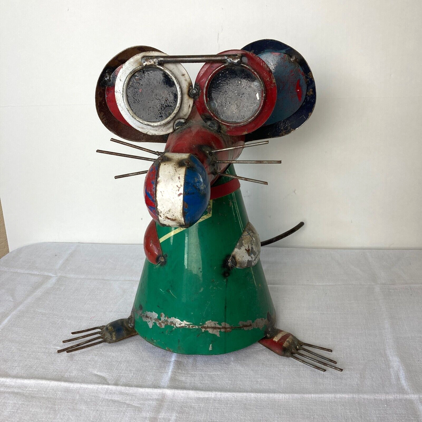 Aaron Jackson EE I EE I O Blind Mouse Daisy Maisy Art Drum Metal Sculpture LARGE