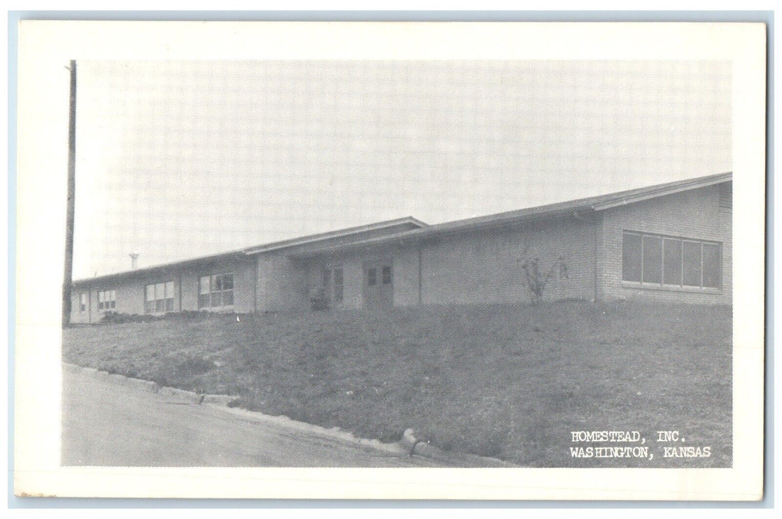 c1940's Homestead Incorporation Washington Kansas KS Unposted Vintage Postcard