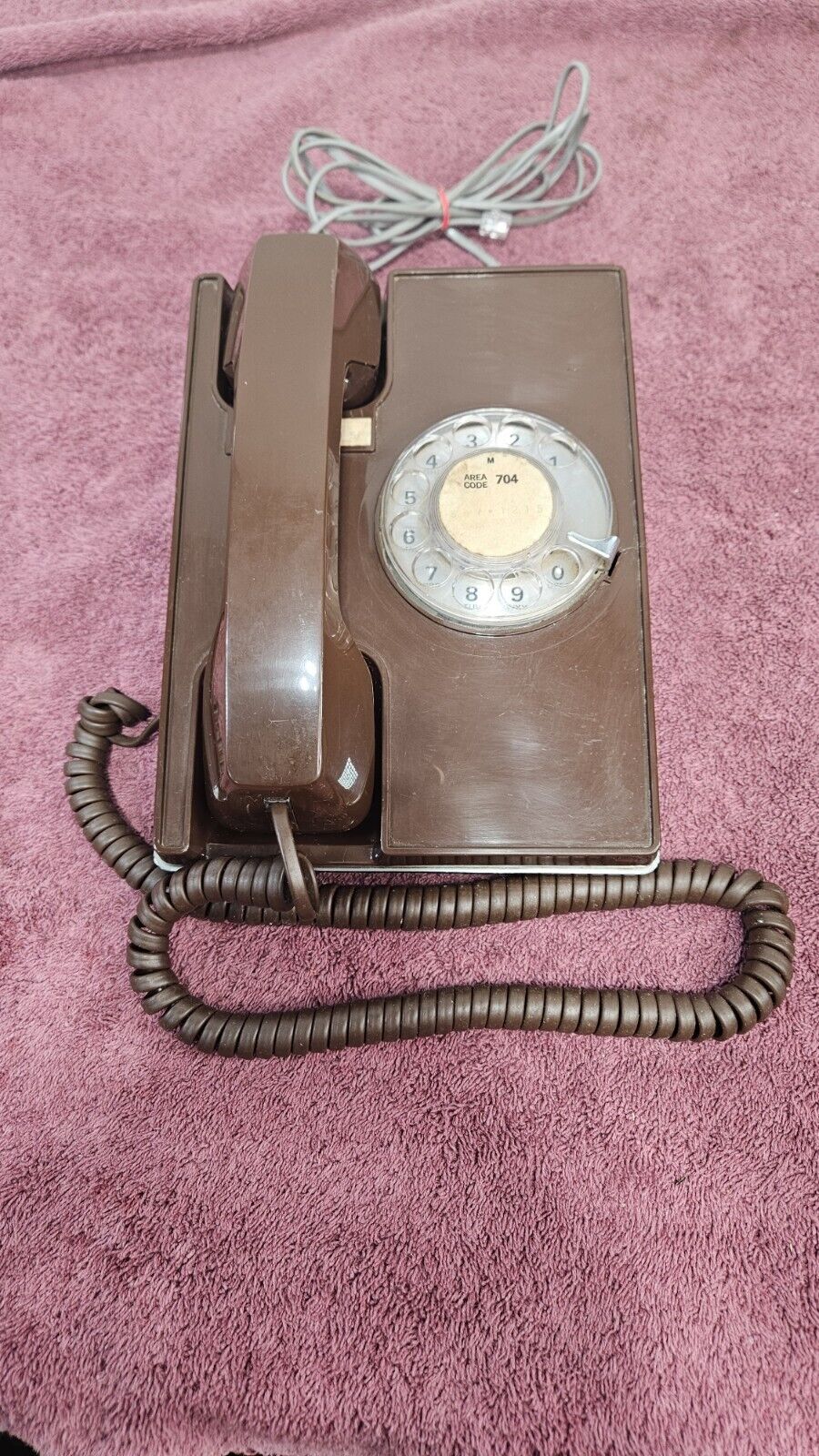 Vintage Western Electric Brown Rotary Telephone, Office Desk Top--  Works