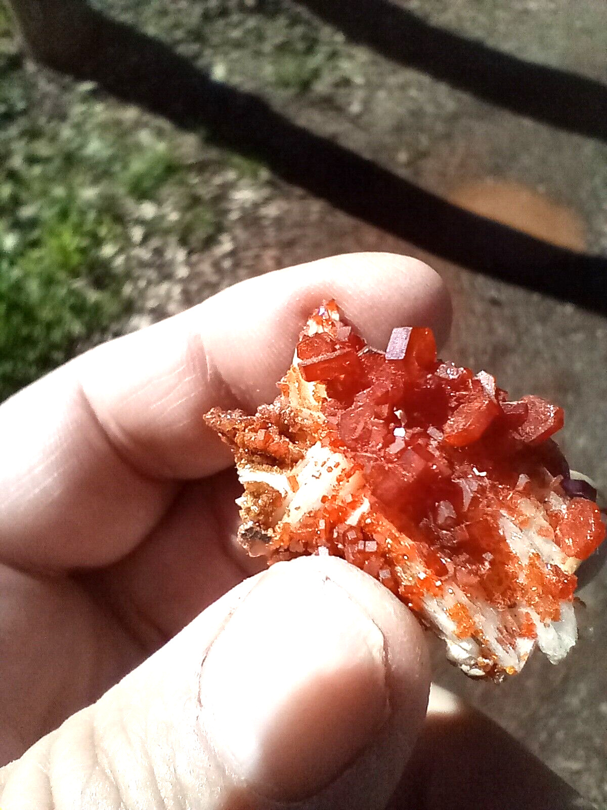 Brilliant Orange Vanadanite Mineral