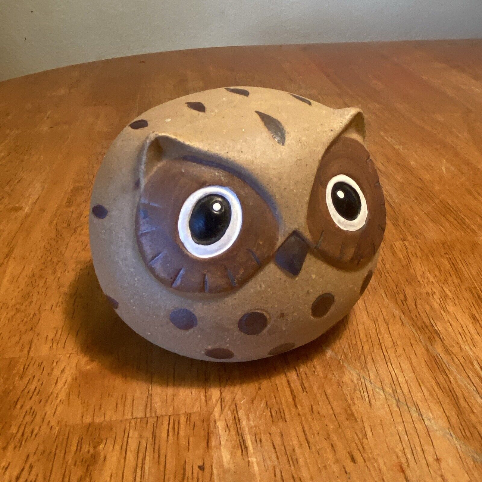 Studio Art Pottery Owl Figurine, Funny Expression