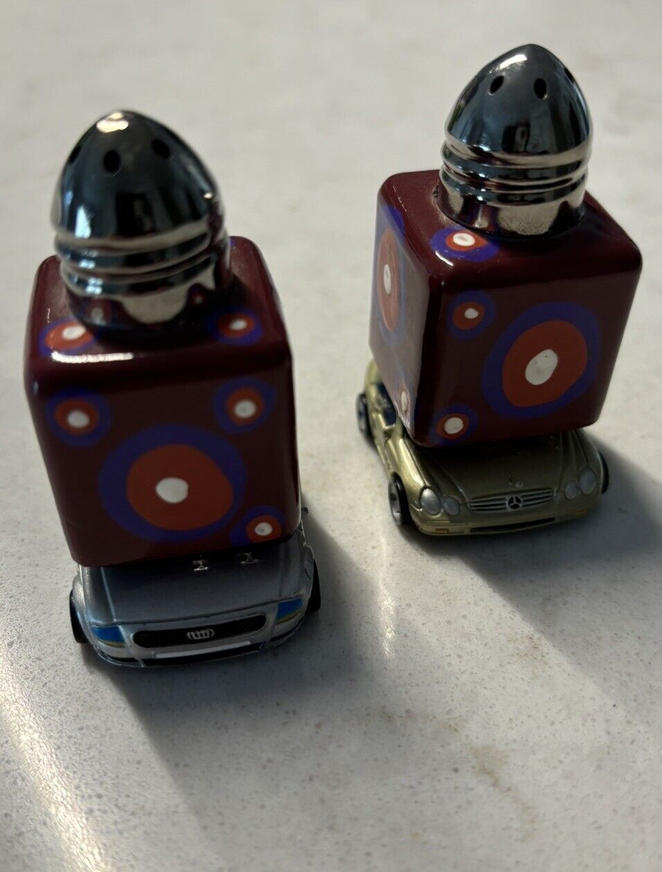 Salt And Pepper Shakers Geometric Artsy Handcrafted Unique
