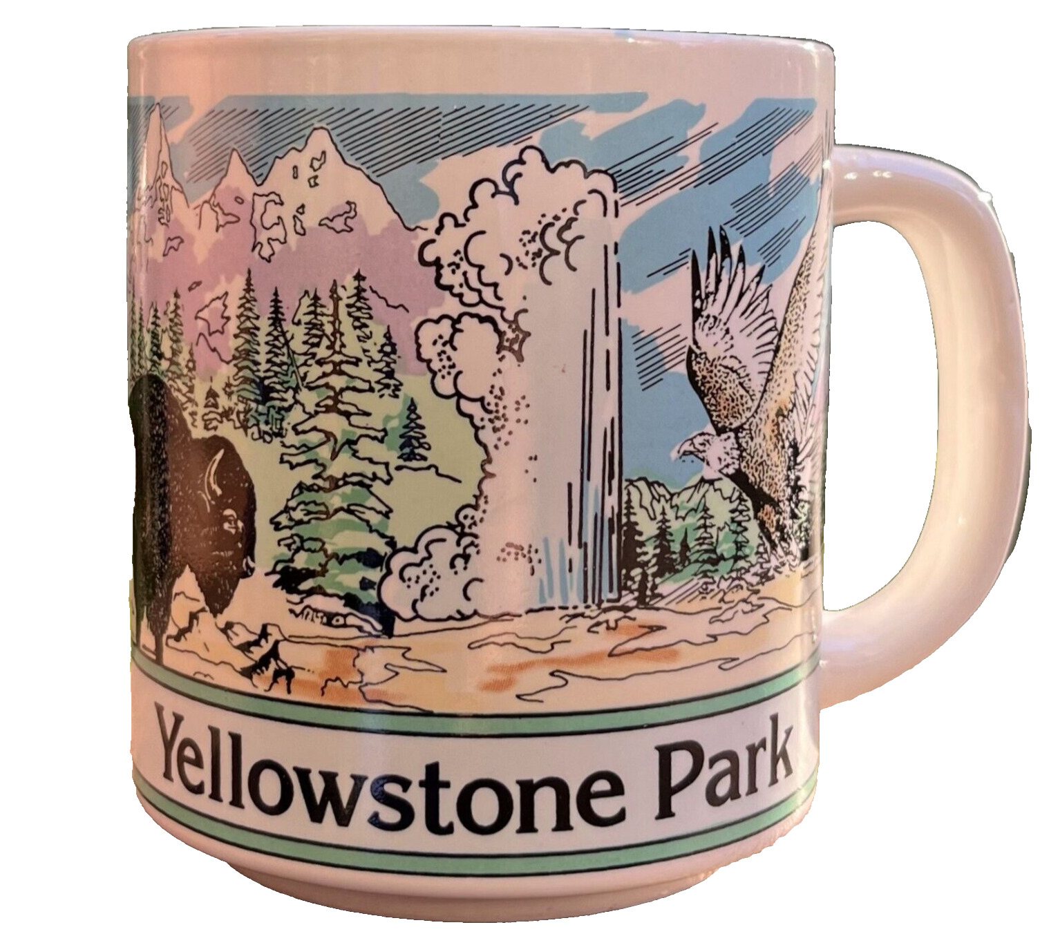 Yellowstone National Park Ceramic Cup / Mug Wildlife Preserve Colorado Souvenir