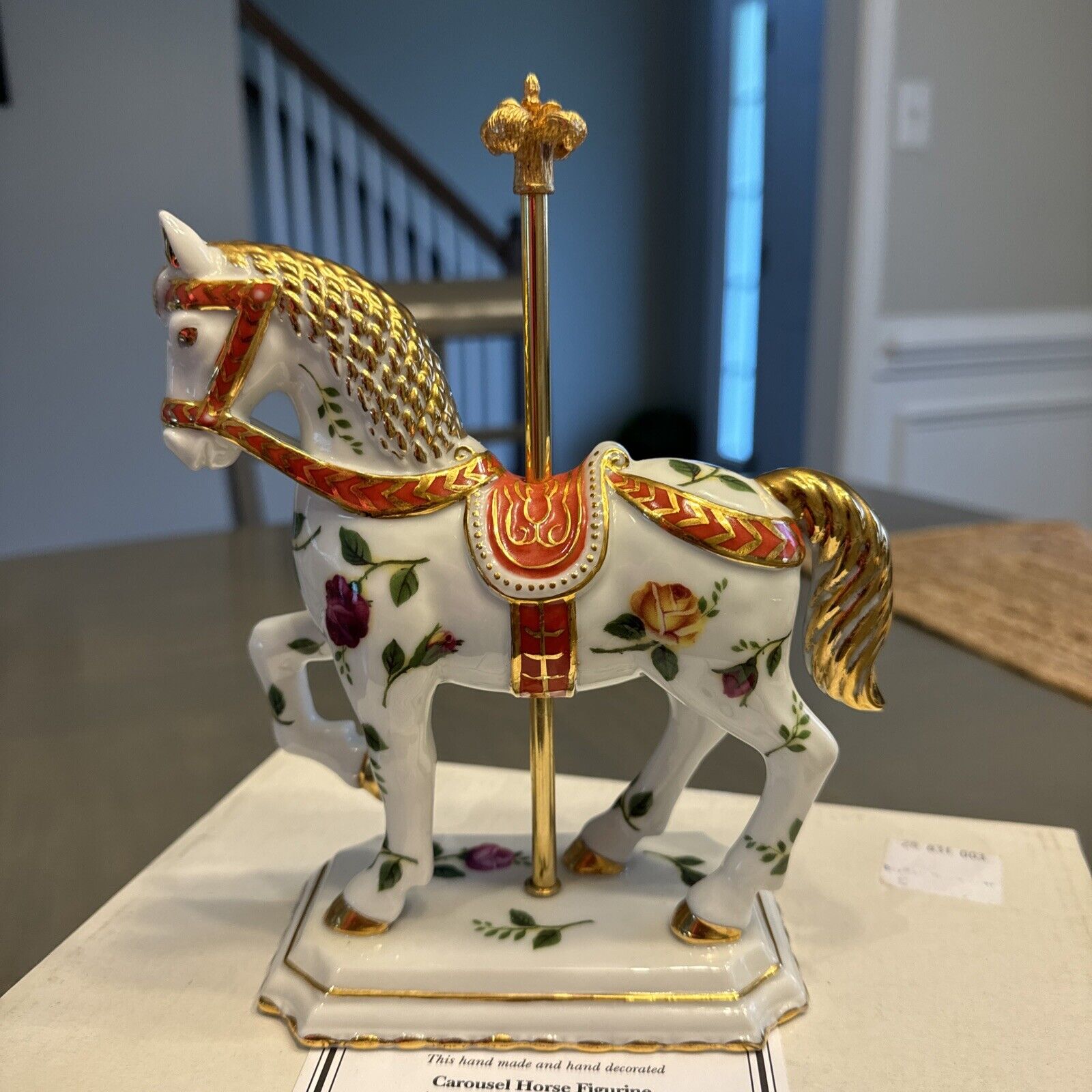 Royal Albert Old Country Roses Carousel Horse. 1873/2000 In Box 1st Edition
