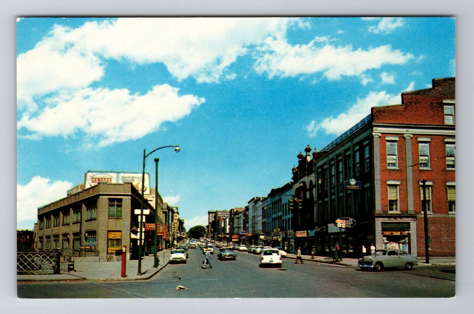 Lockport NY-New York, East Main Street, Advertising, Vintage Souvenir Postcard