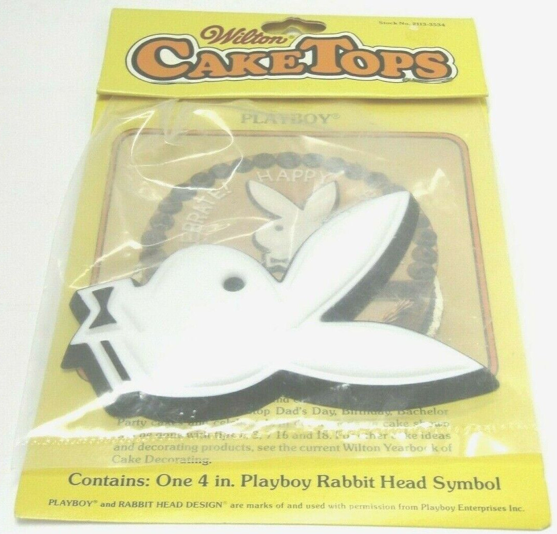 Playboy Bunny Rabbit Head Cake Birthday Top by Wilton New Old Stock