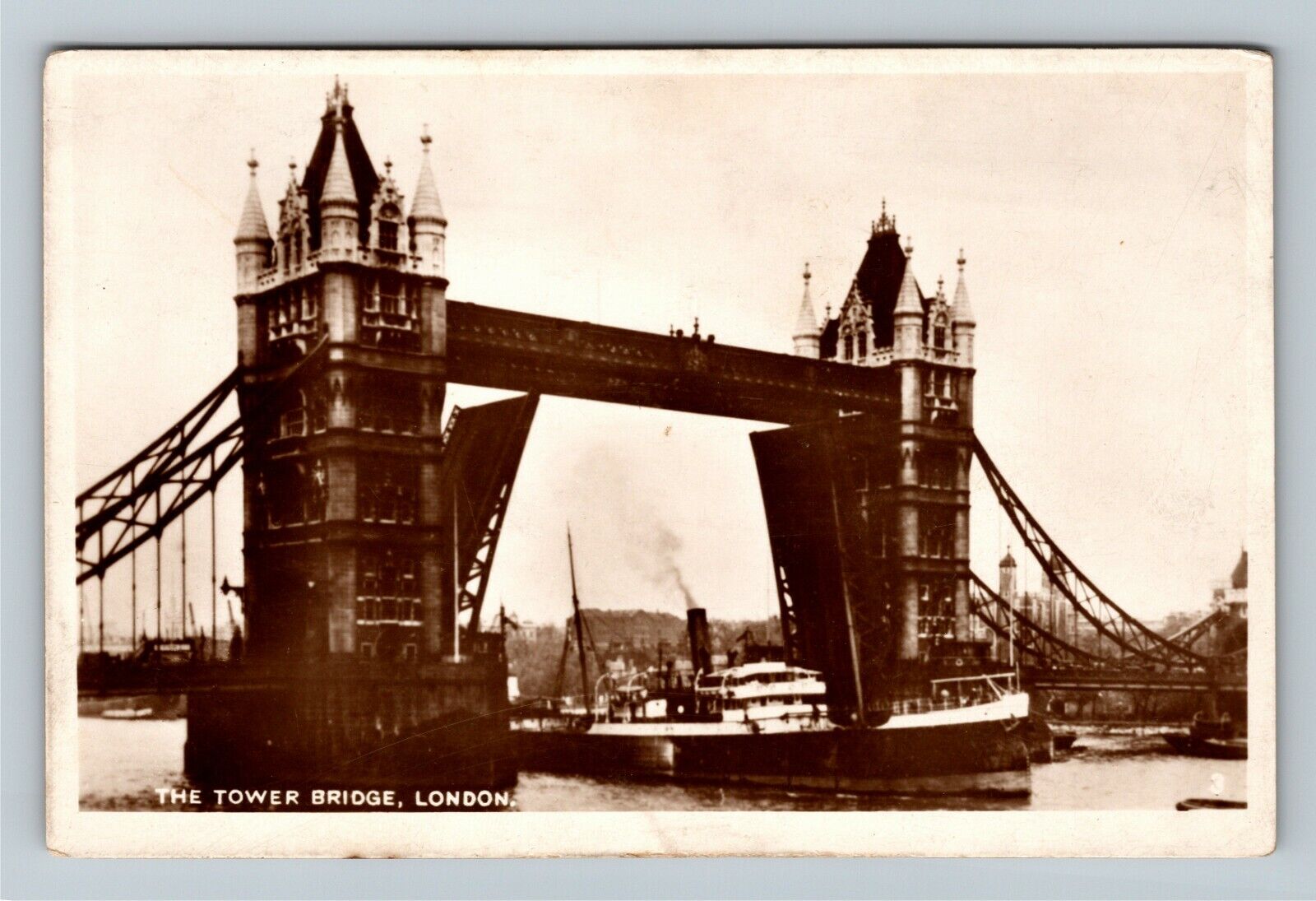 RPPC London United Kingdom, The Tower Bridge, Vintage Postcard