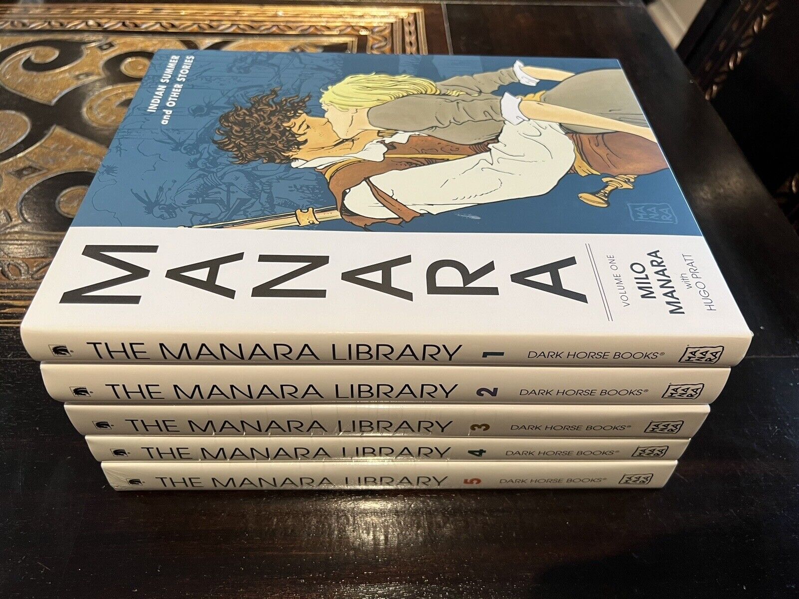 THE MANARA LIBRARY Volume 1-5 HC Milo Manara Hugo Pratt Frederico Fellini +