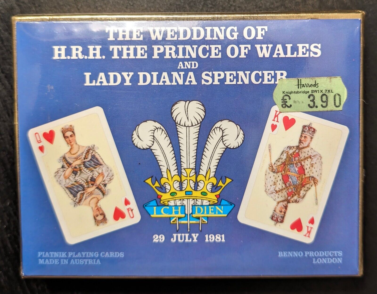 Vintage Prince of Wales Lady Diana Spencer Wedding Playing Cards SEALED 1981
