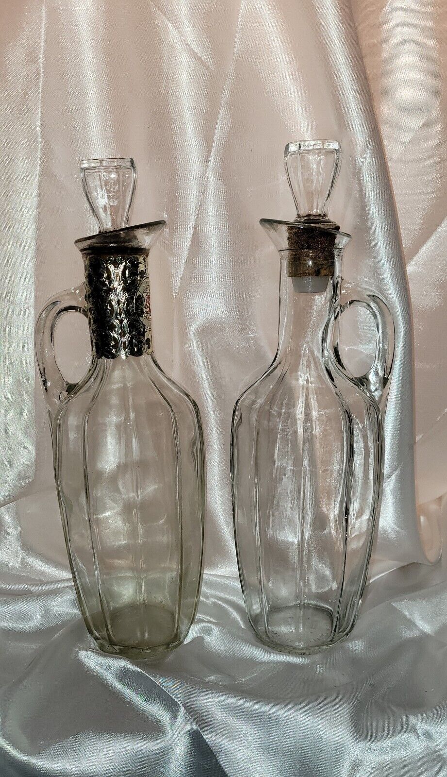 2 Vintage Schenley Decanters Labled Bottle Top Won't Come Off Used
