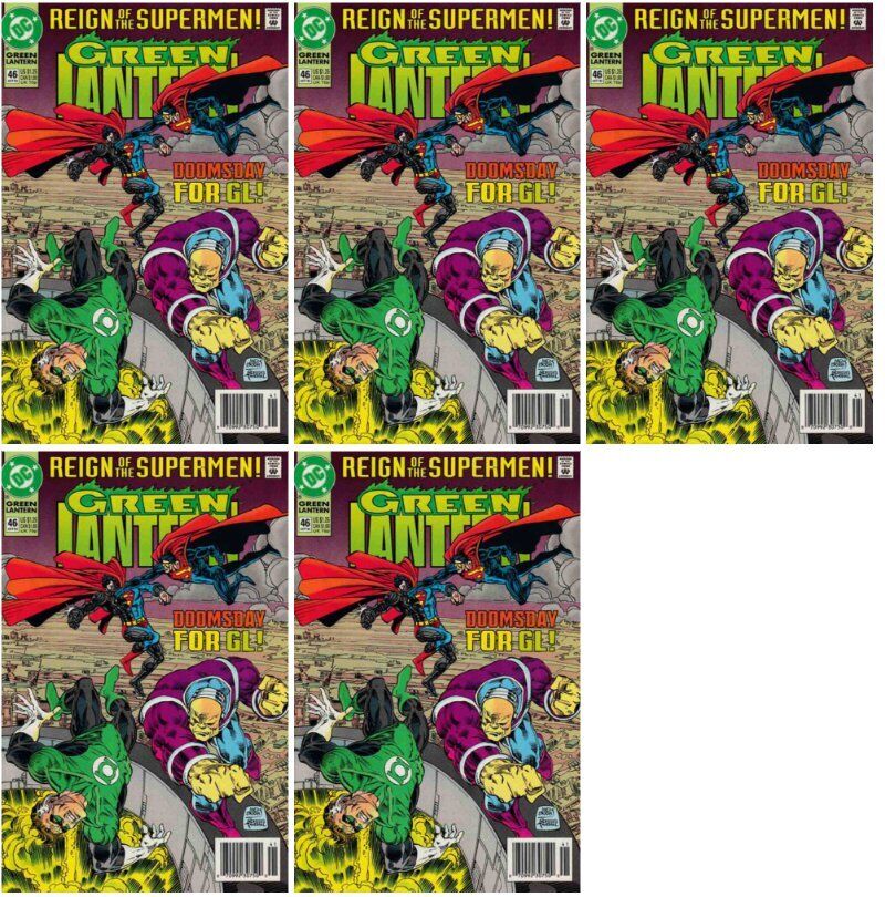 Green Lantern #46 Newsstand Cover (1990-2004) DC Comics - - 5 Comics