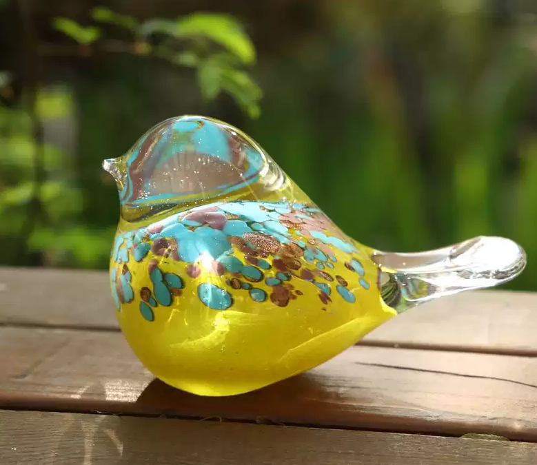 Colored Handmade Glass Animal Glass Ornaments Decoration Gift Set