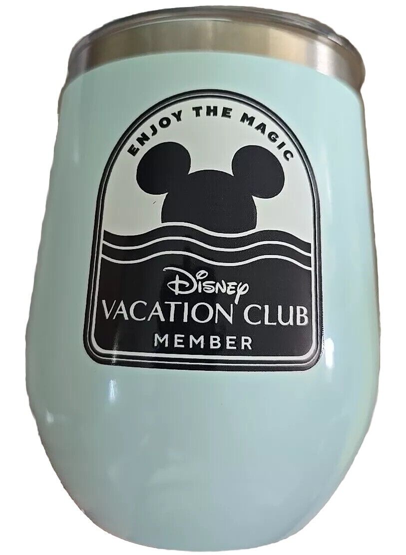 Disney Parks Vacation Club DVC Mickey Teal Wine Tumbler Corkcicle With Lid New