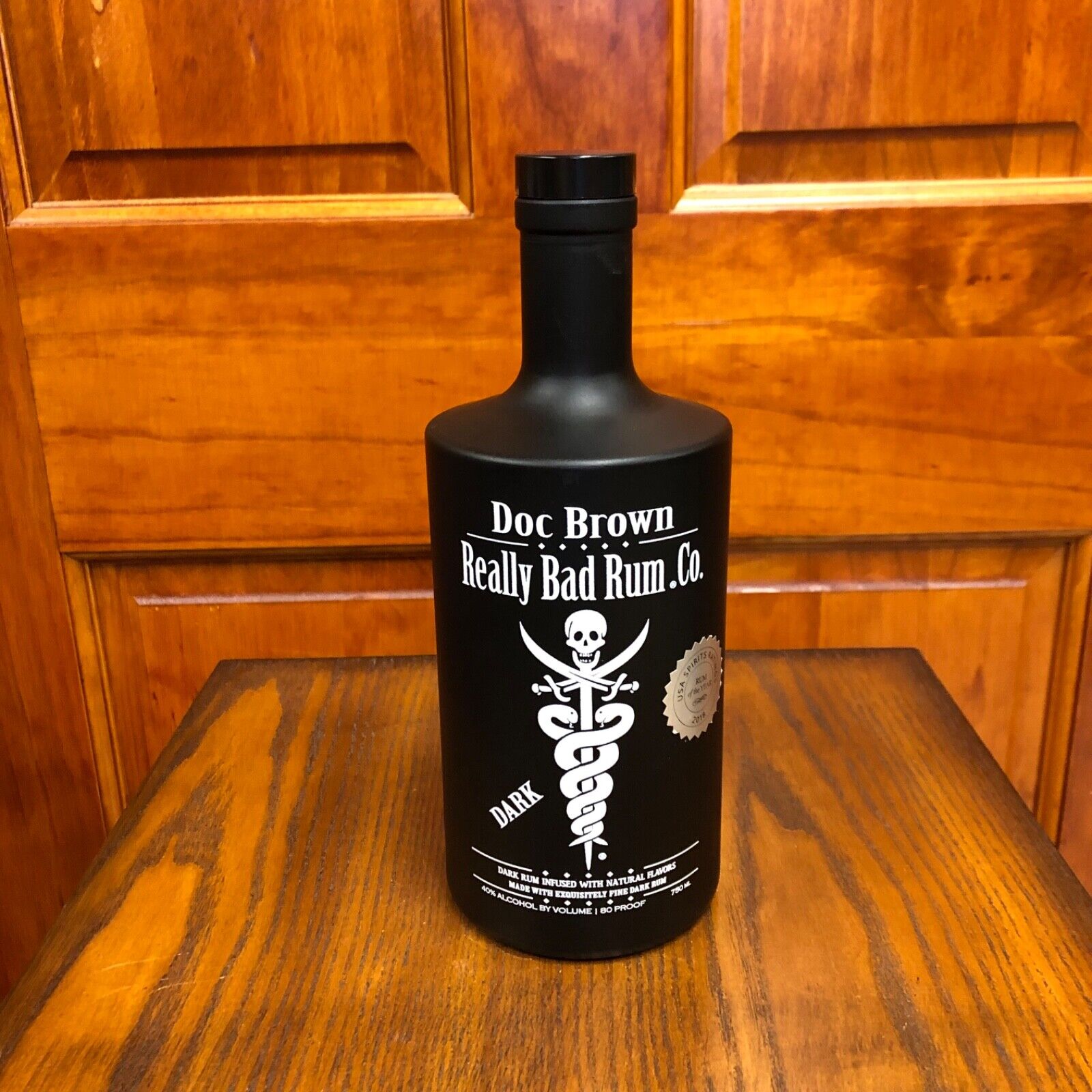 Doc Brown Really Bad Rum Co. - Dark Rum Empty 750ML Bottle, Made with dark rum