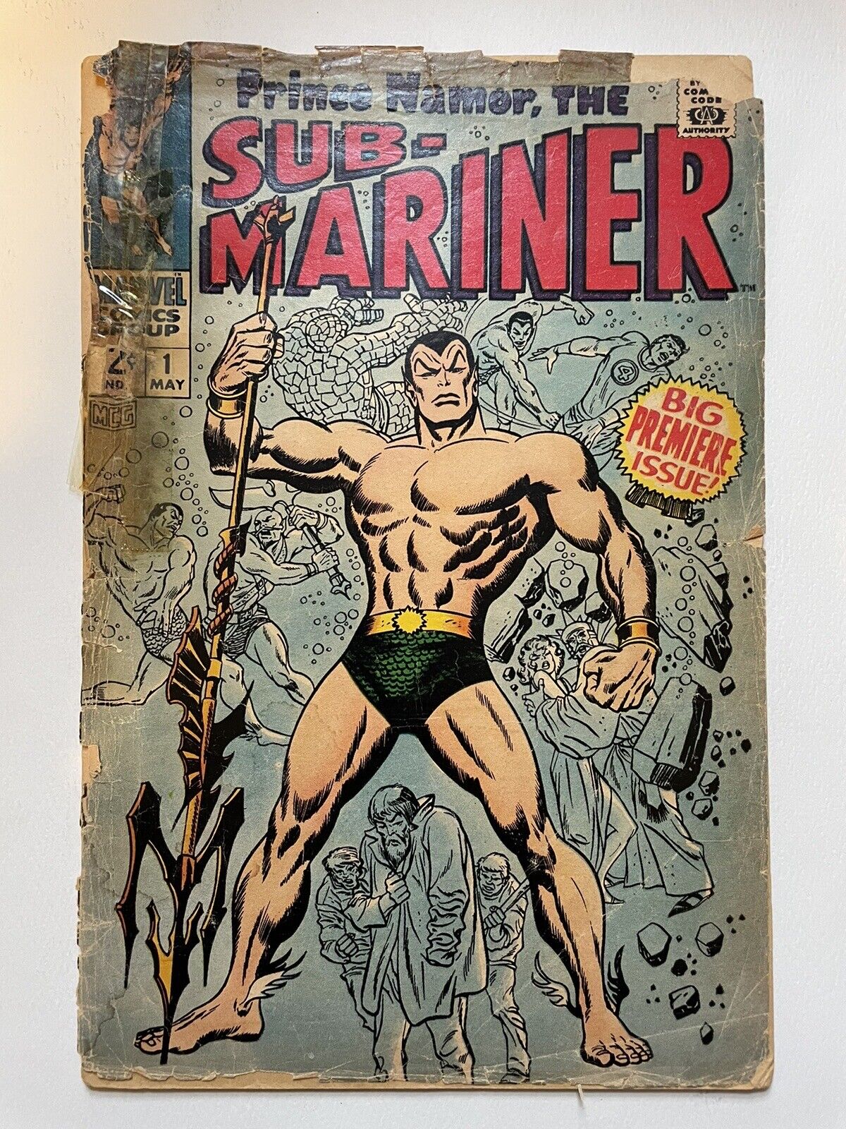 Sub-Mariner #1 1968 Origin Namor retold 1st Silver Age Solo Comic LOW GRADE 🔑