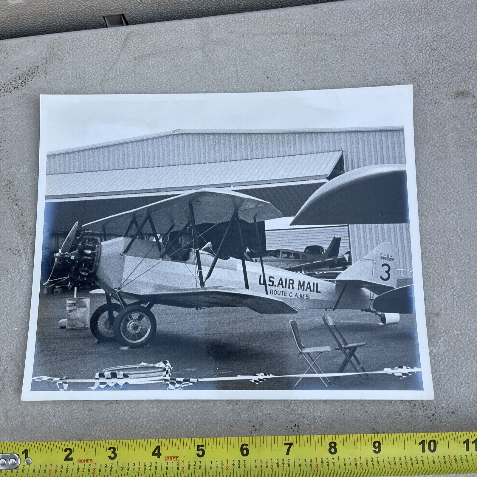 Vintage Real Picture Early Aviation U.S.Air Mail Route C.A.M Swallo 3/ 8” By 10”