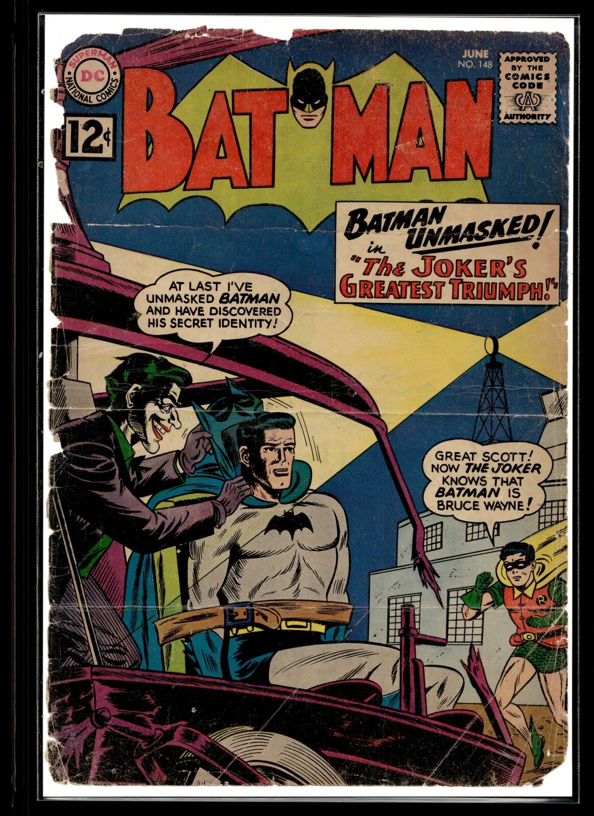 1962 Batman #148 COVER ONLY DC Comic