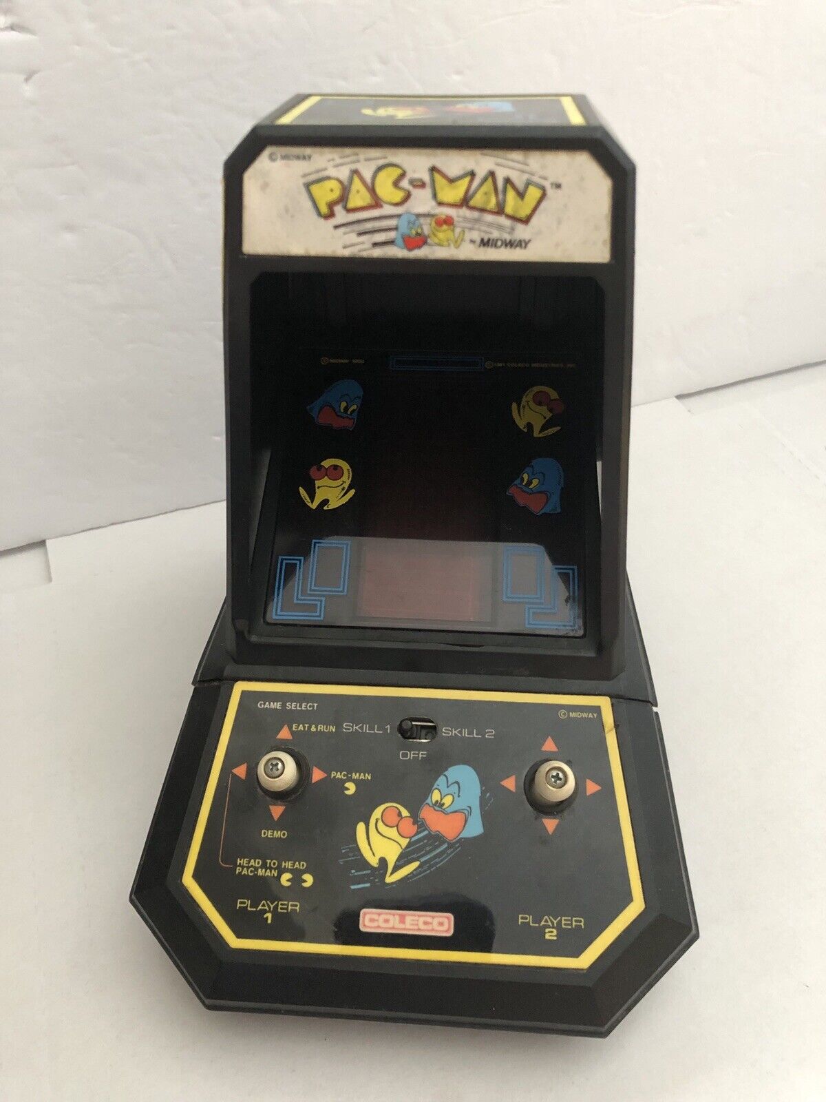 Parts/Repair Vintage 1981 Coleco Pac-Man Midway Mini Arcade Tabletop Video Game