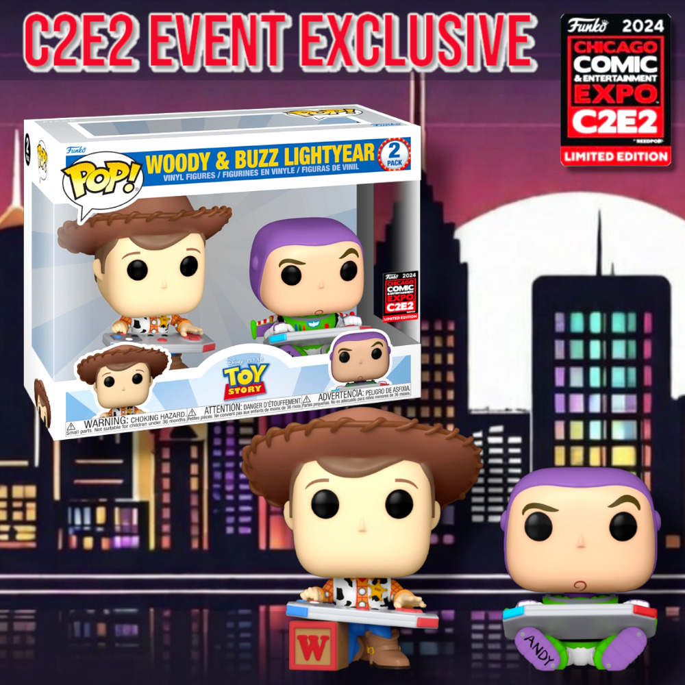 Pop Disney: Toy Story - Woody & Buzz Lightyear 2-Pack (2024 C2E2 OFFICIAL EVENT