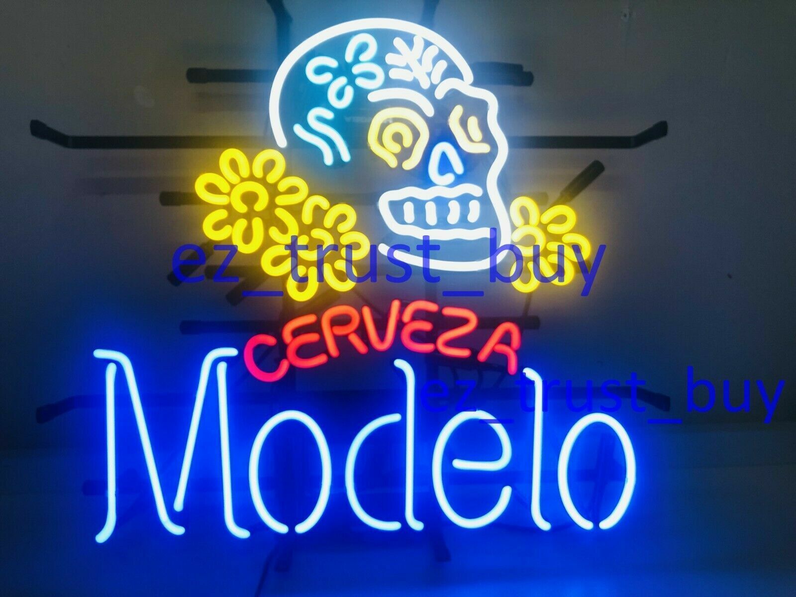 Modelo Especial Sugar Skull Cerveza Neon Light Sign 20\