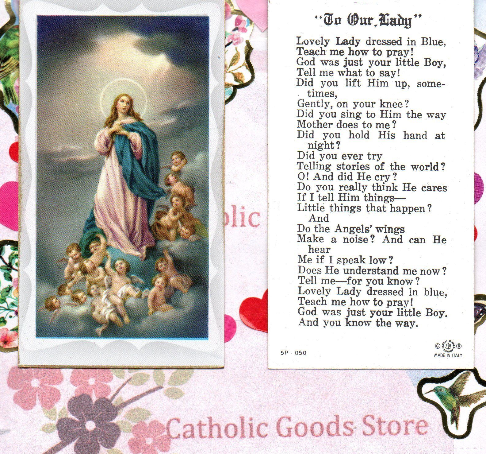 Lovely Lady Dressed in Blue.... - Paperstock Holy Card
