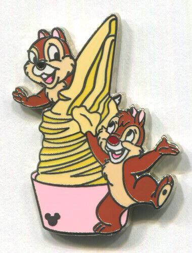 Disney Pins Chip & Dale Dole Whip Ice Cream Hidden Mickey Pin