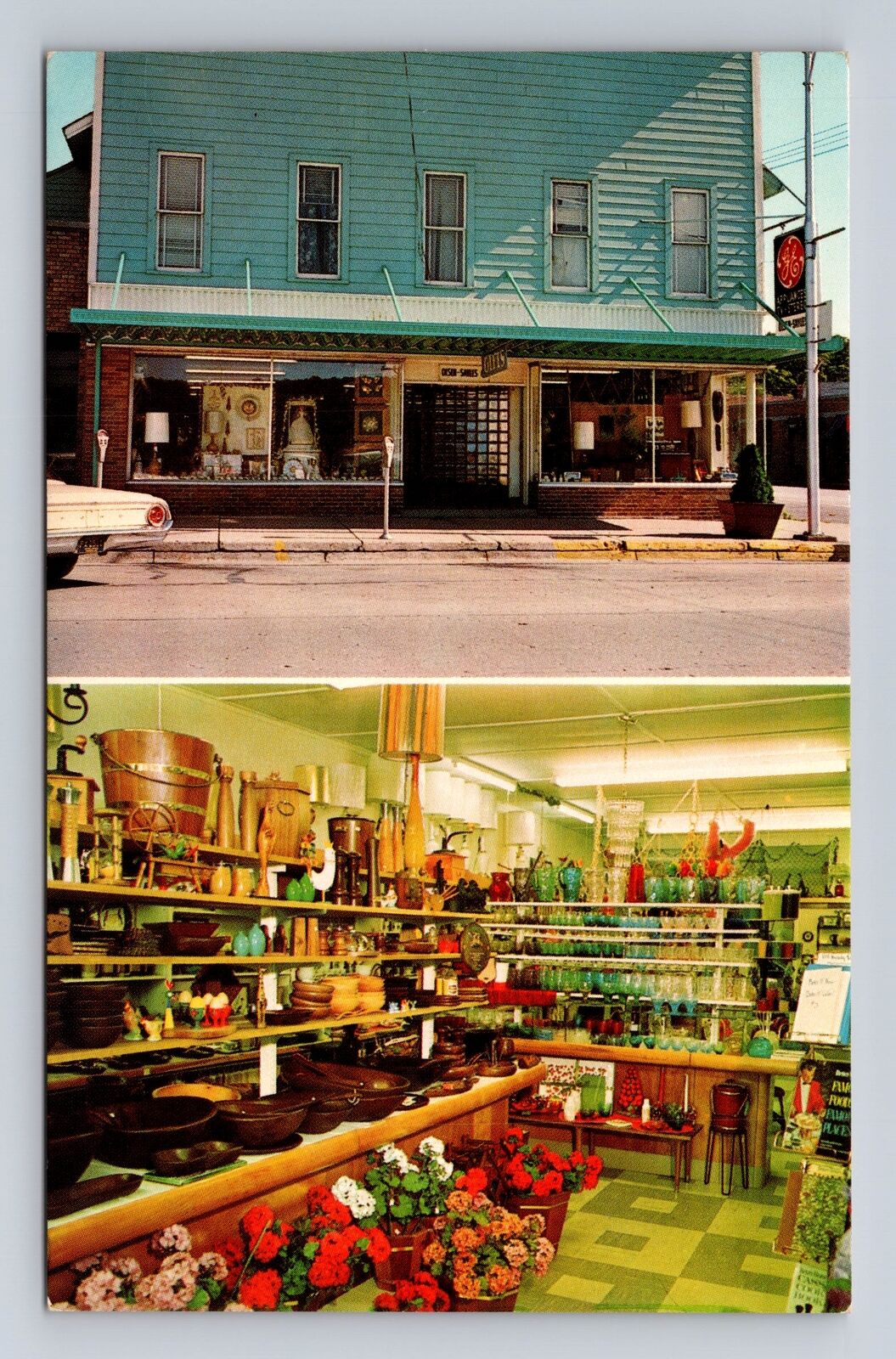 Frankfort MI-Michigan, the Corner Store Olsen Sayles Co, Vintage Postcard