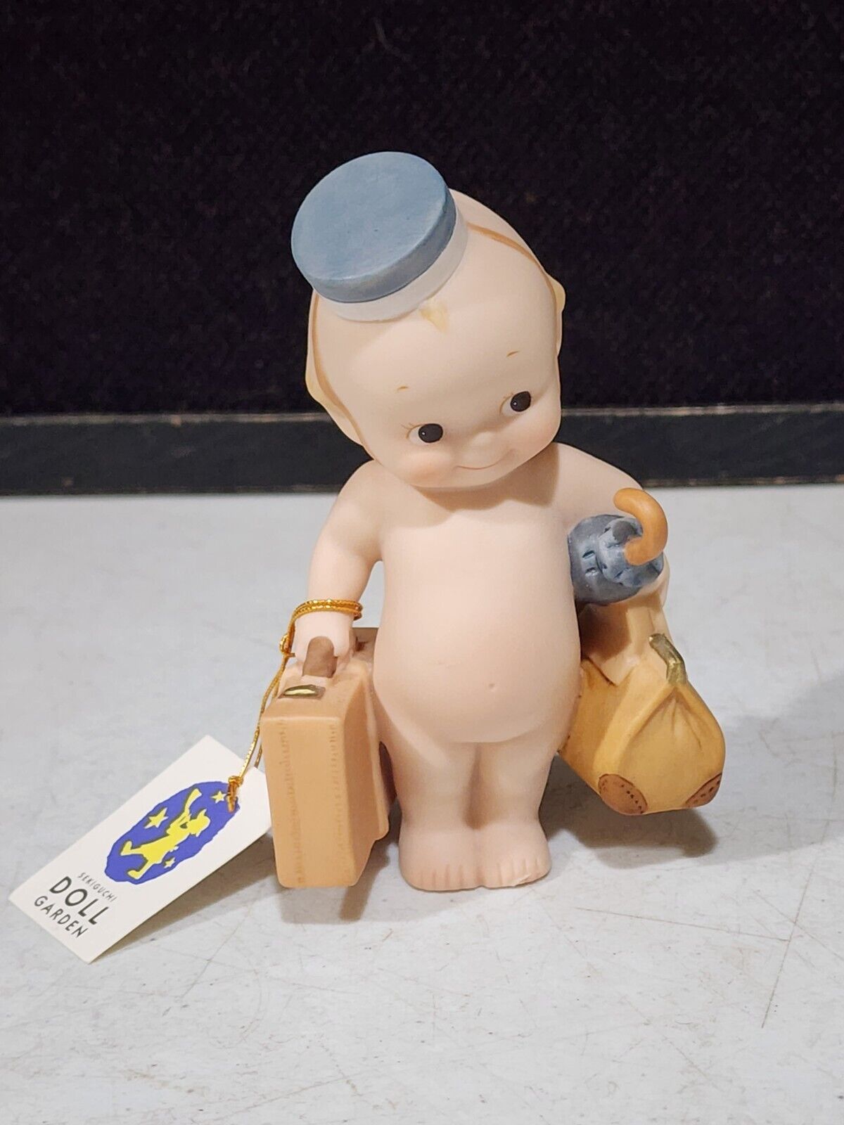 Vintage SEKIGUCHI Doll Garden Kewpie Porter Bisque Porcelain Figurine