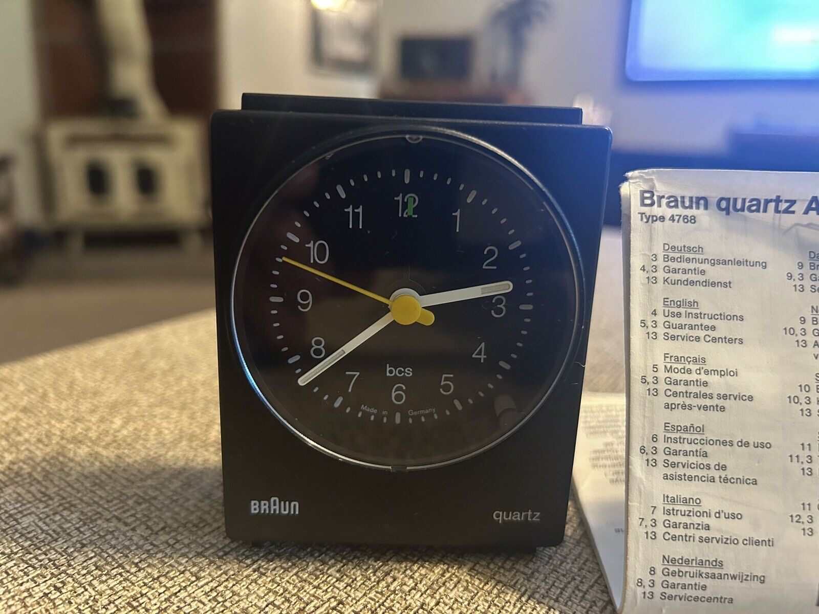 Vintage BRAUN AG 4768 / AB30 Quartz Alarm Clock, Clean, Tested, Fully Working