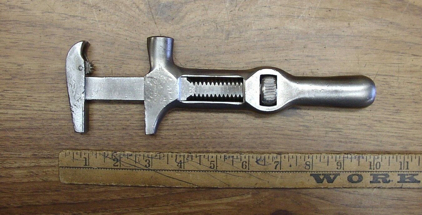 RARE ANTIQUE,Multi-Tool, Pat. July 10,1866,Monkey Wrench,Hammer,Claw,Socket,L@@K