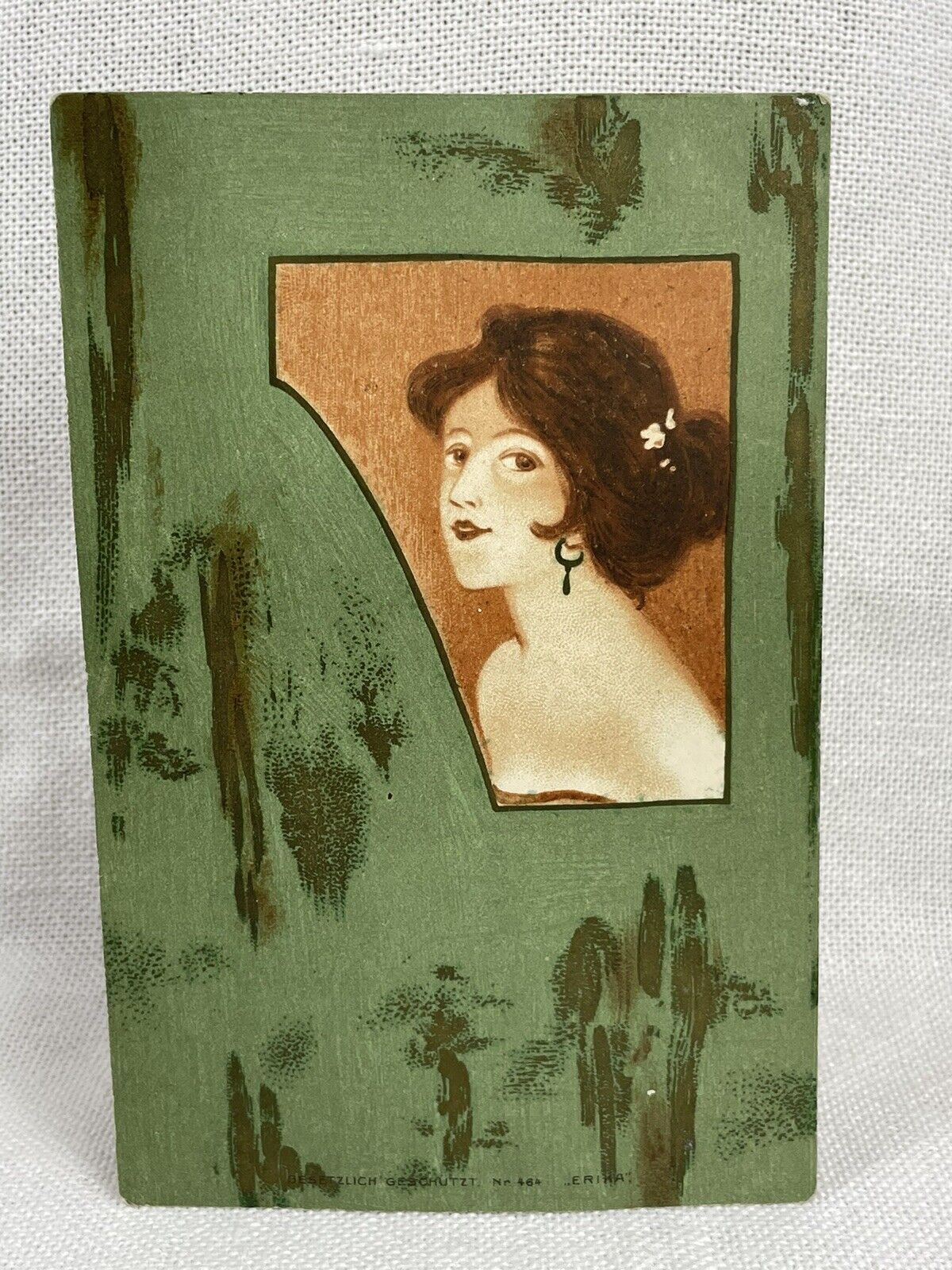 Artist Carl Josja Postcard Abstract Art Nouveau Kirchner Style Risqué 1900