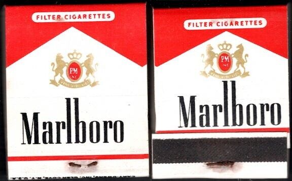Marlboro Matchbook Matches Vintage Original Cigarette 1960's NOS Front Striker