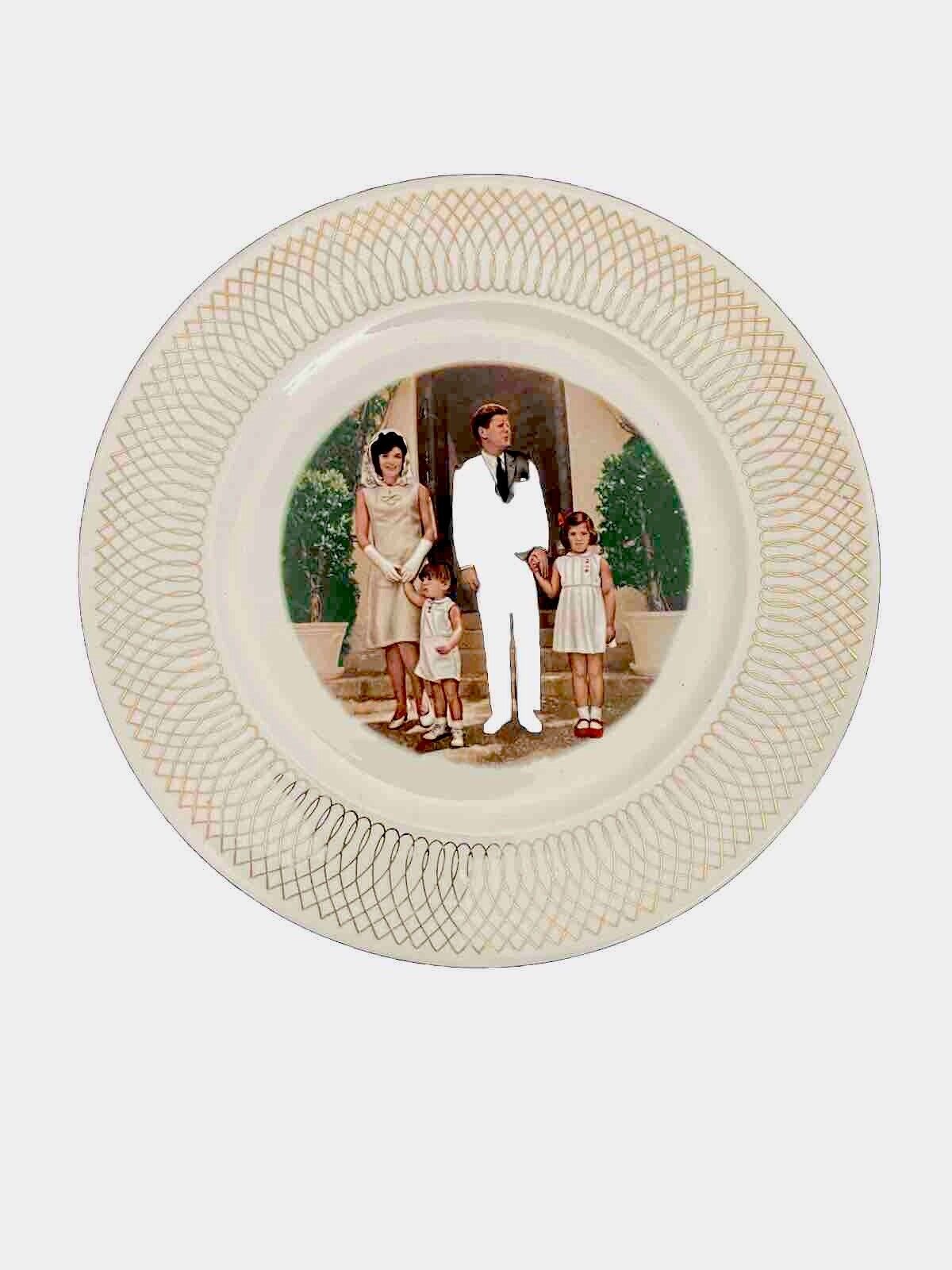 President John F Kennedy JFK Family Ceramic Collectible Plate - Very Rare