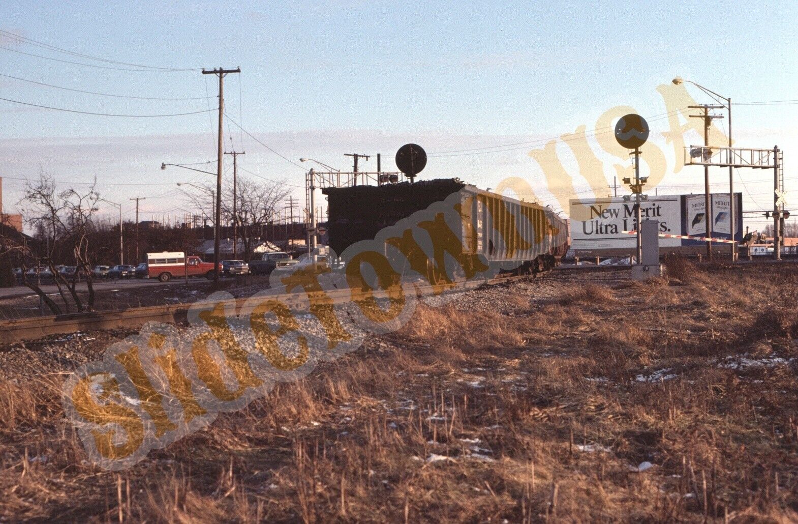 Vtg 1981 Train Slide Railroad Gondola X1T153