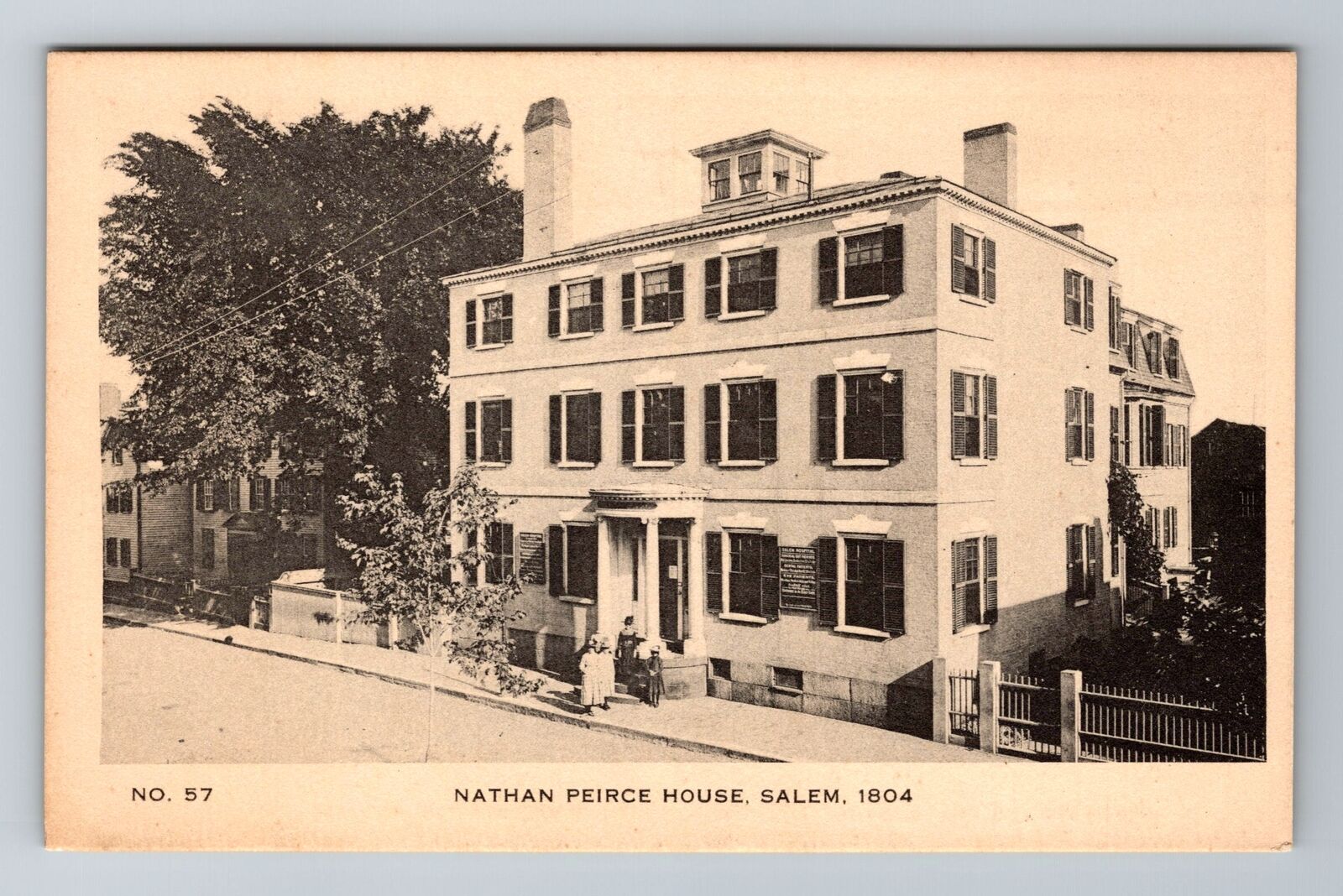 Salem MA-Massachusetts, Nathan Peirce House, Vintage Postcard