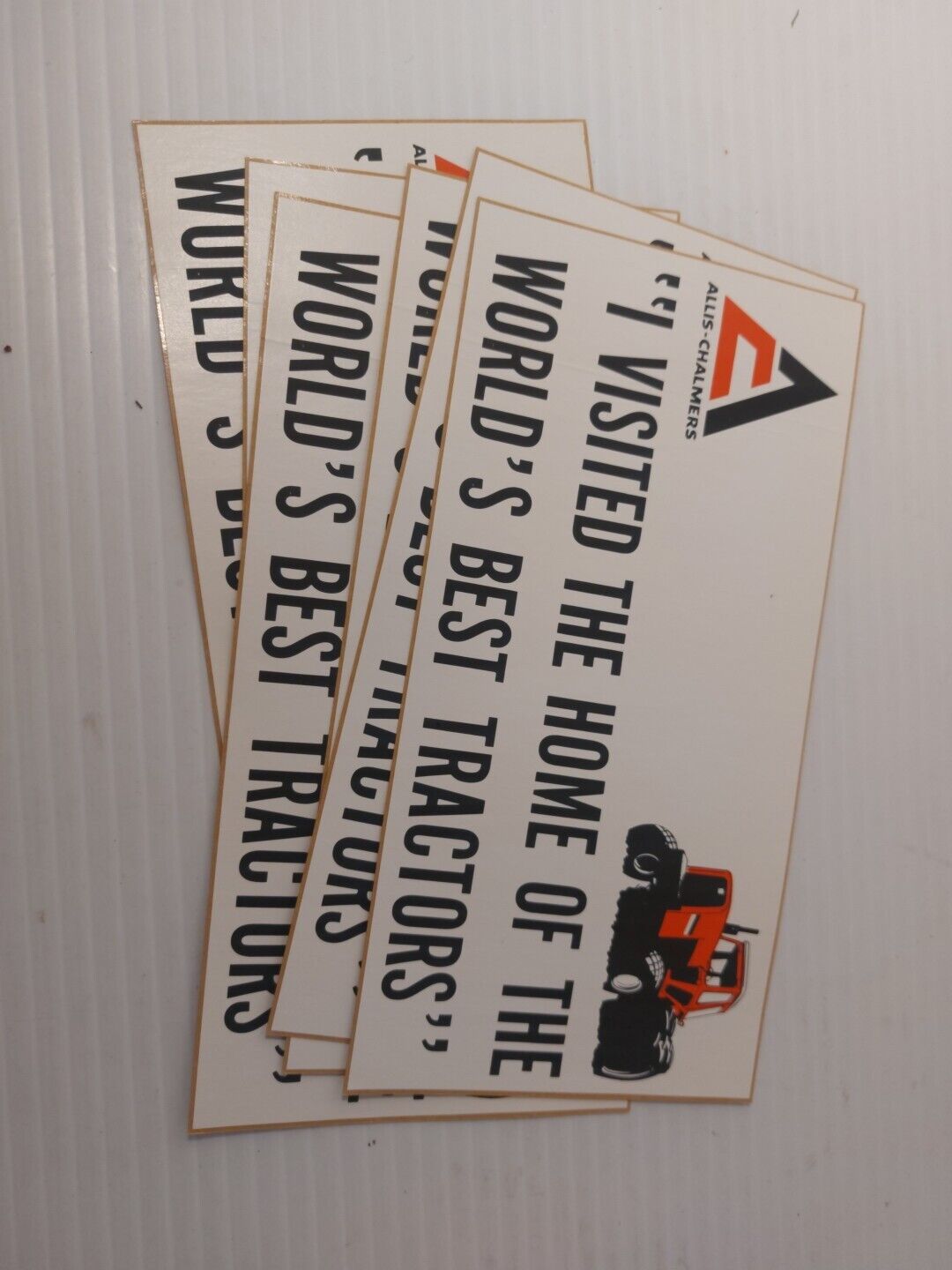 Vintage Allis Chalmers Decals/Stickers, NOS, Lot Of 6