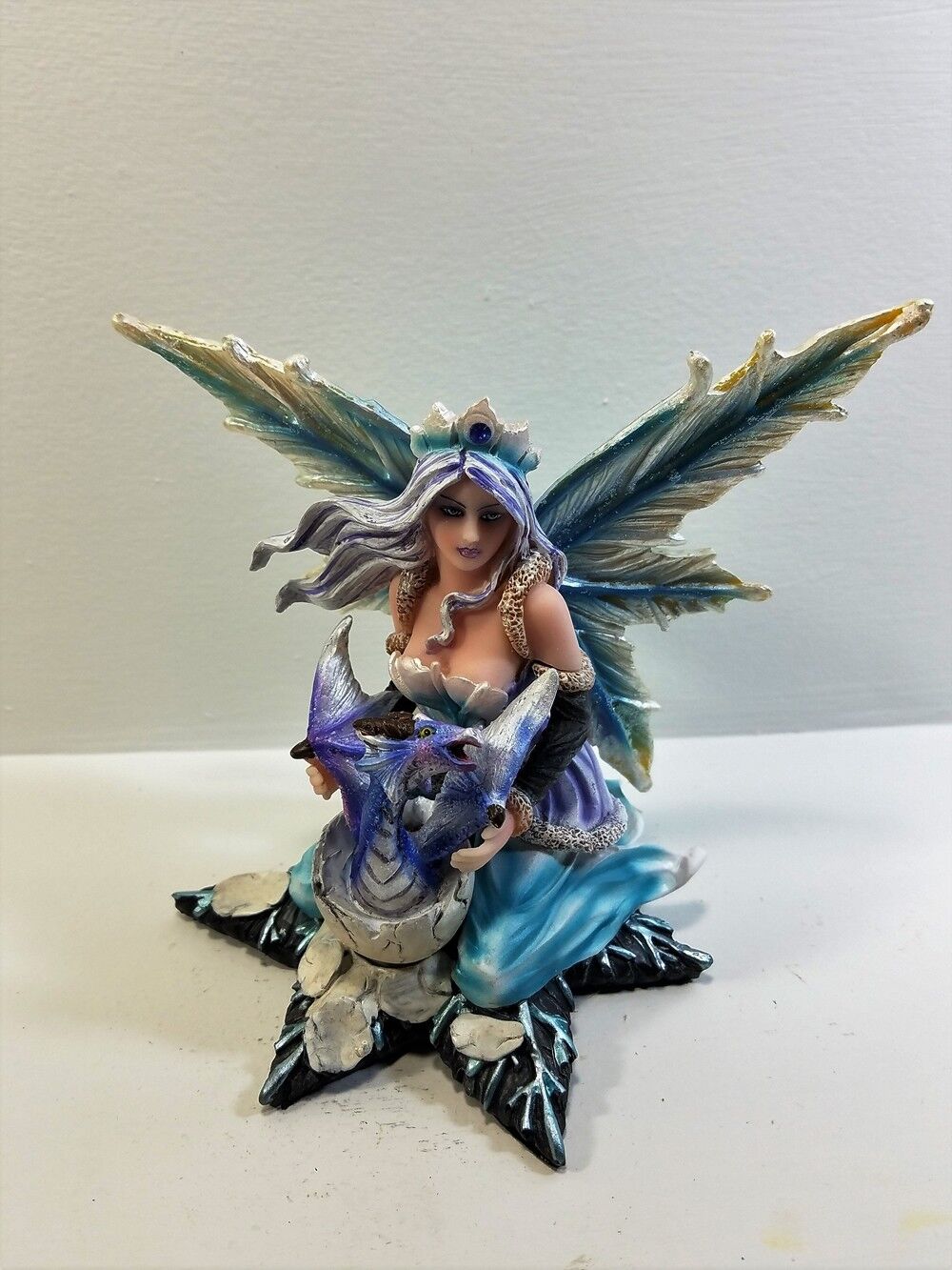 91379 Fairy Collection Pixie with Hatching Dragon by Backwoods Lighting LLC