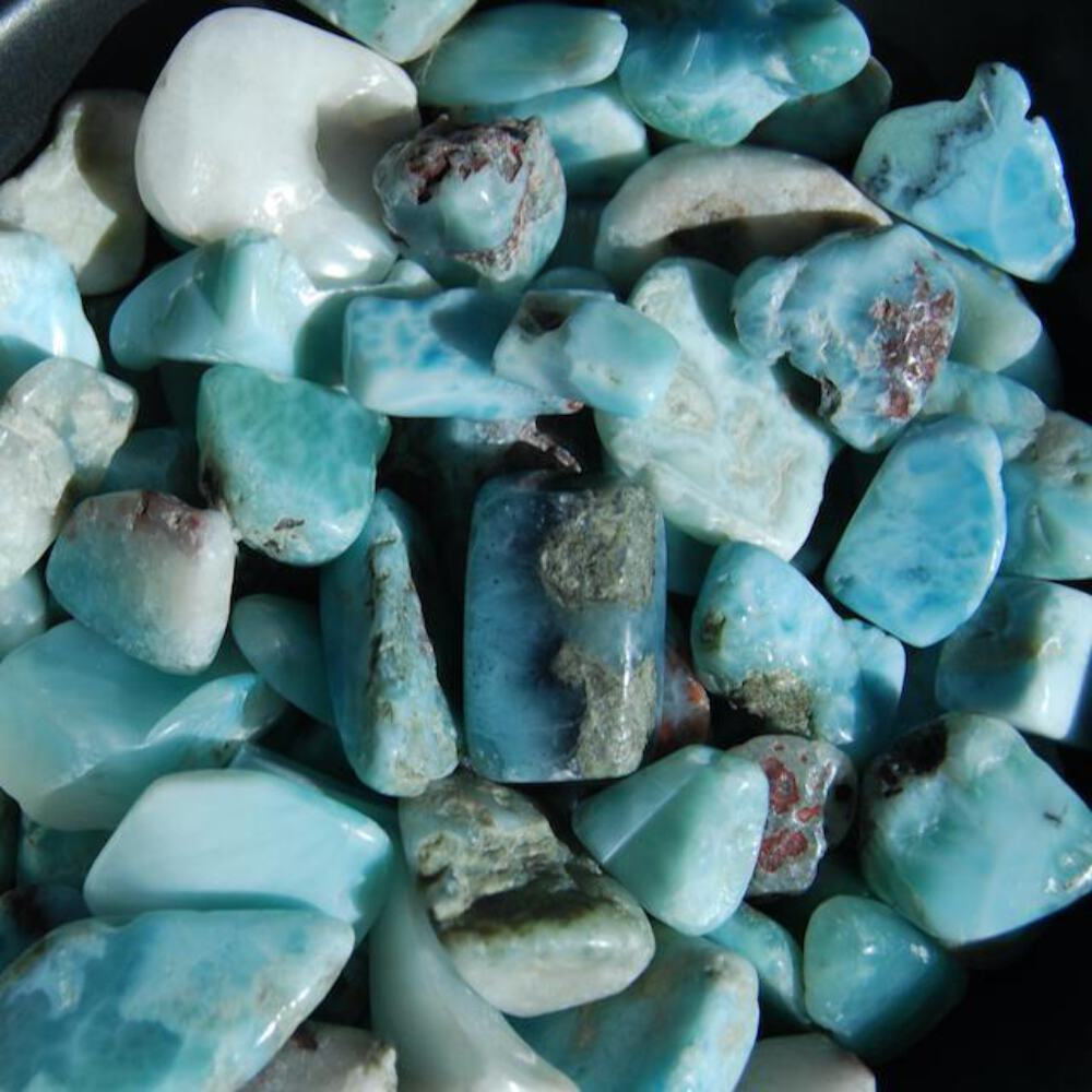 20-25pcs Genuine Larimar Tumbled Stones, Extra Small Tumbled Crystals