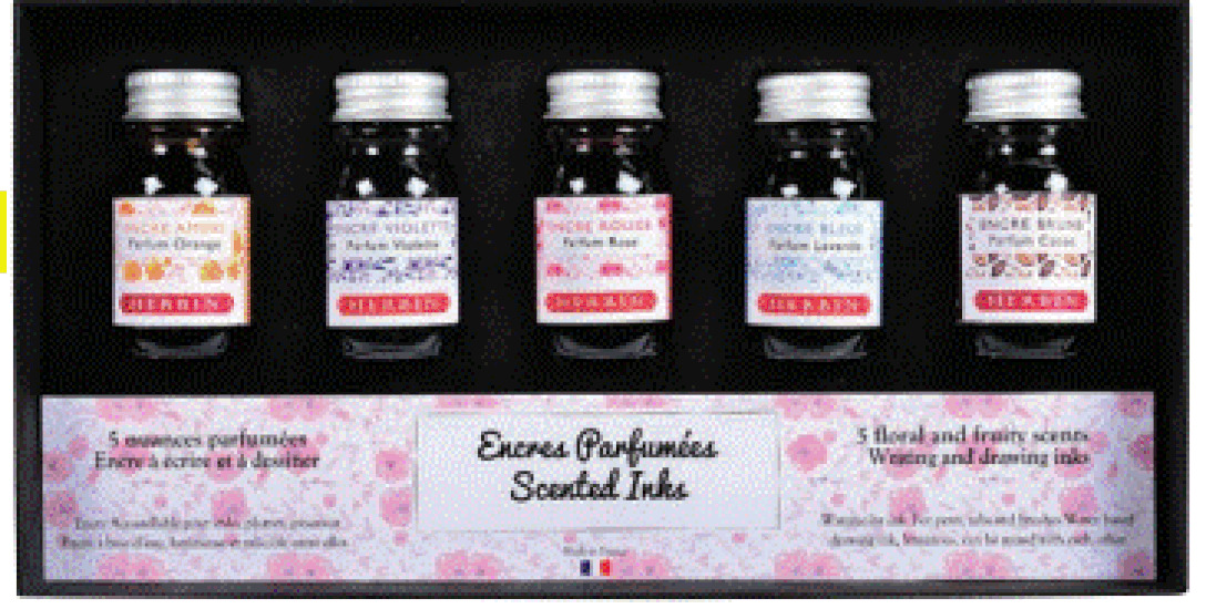 J. Herbin Scented Ink Gift Set - Set of 5 - 10 mL - 5 Floral & Fruity Scents