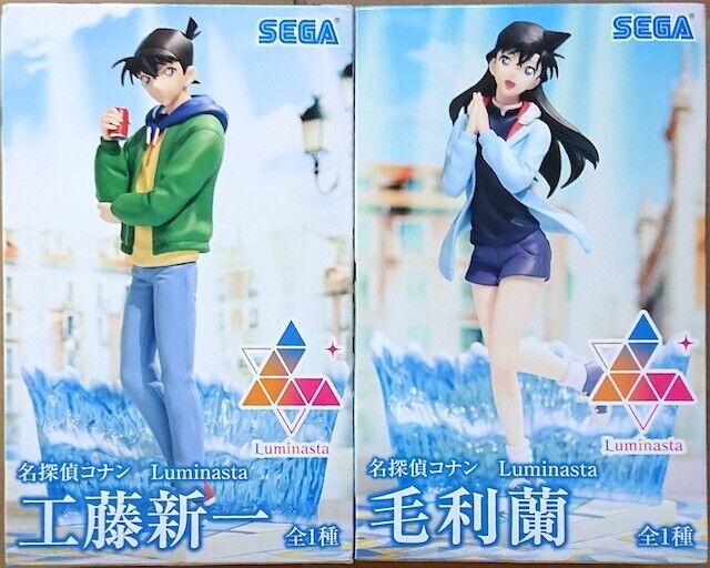 Detective Conan Shinichi Kudo & Ran Mouri Figure Set Luminasta SEGA