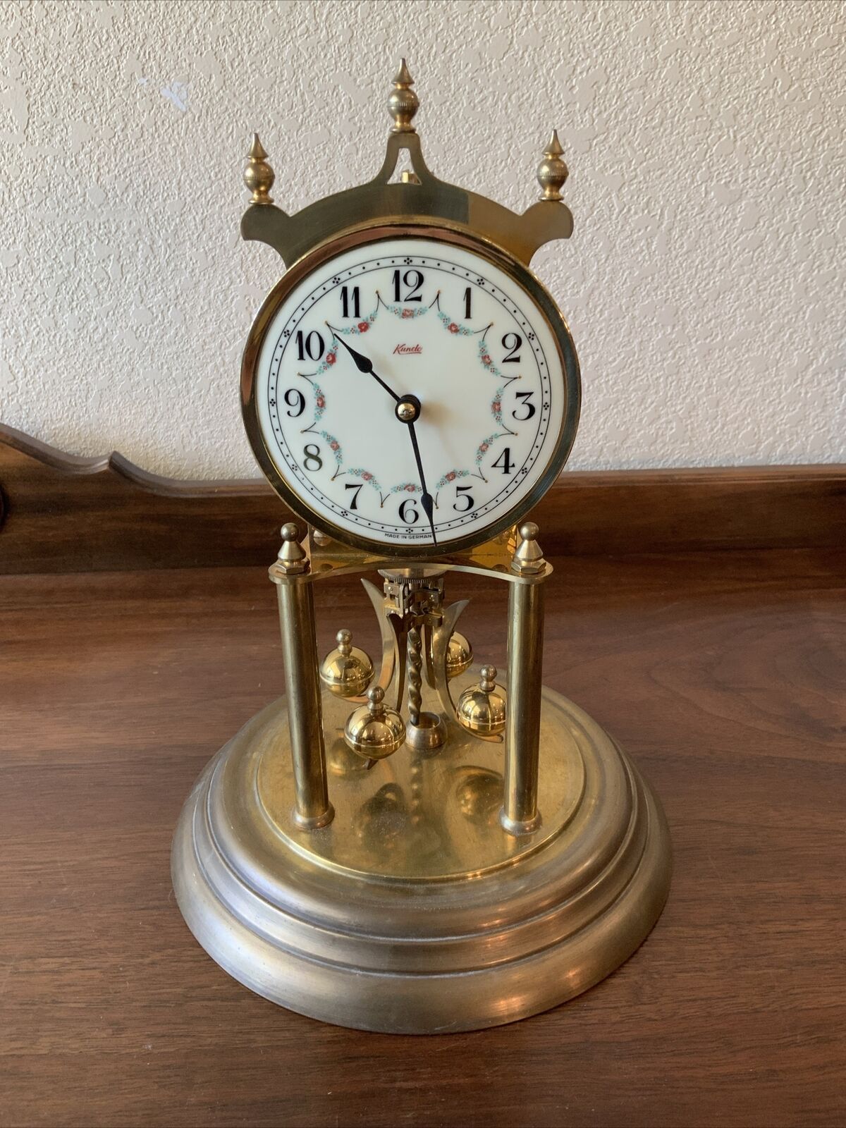 Vintage Anniversary Clock Kundo Kieninger & Obergfell Germany - untested, no key